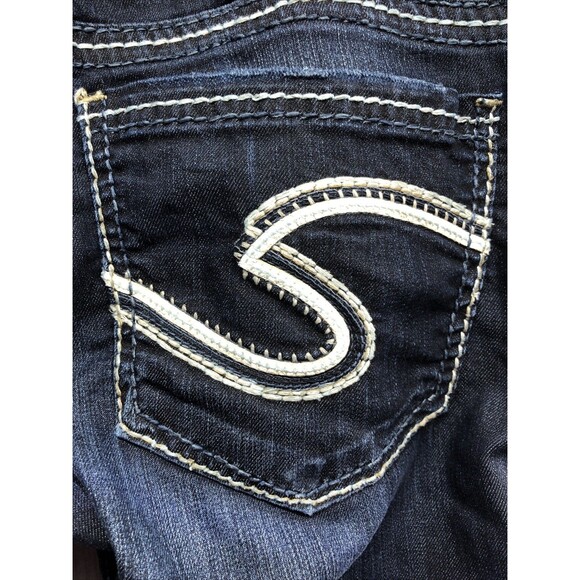 Silver Womens Jeans Size 18" W30/L31 Western Glove Works Dark Wash Distressed - Picture 16 of 16